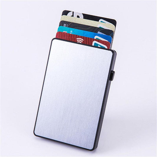 Men's Aluminum Wallet Ultra Thin Purse Pop up Button