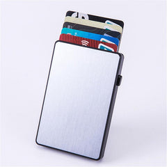 Men's Aluminum Wallet Ultra Thin Purse Pop up Button