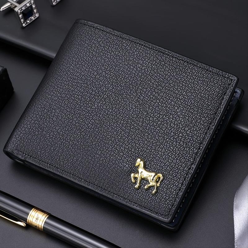 Men's PU Leather Business Wallet Card Holder