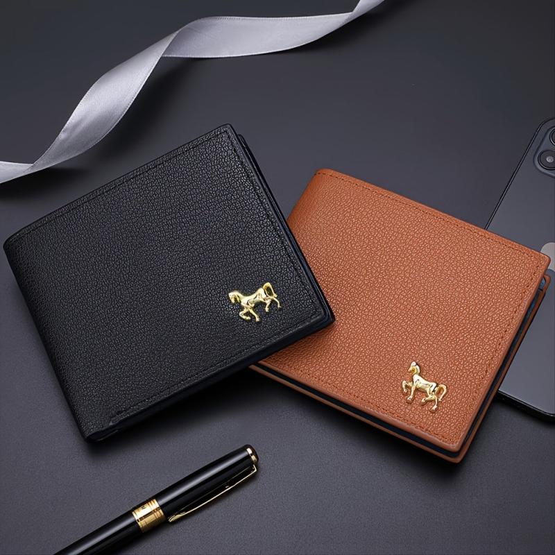 Men's PU Leather Business Wallet Card Holder