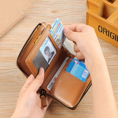 Retro Men's Large Capacity Wallet PU Leather Wallet