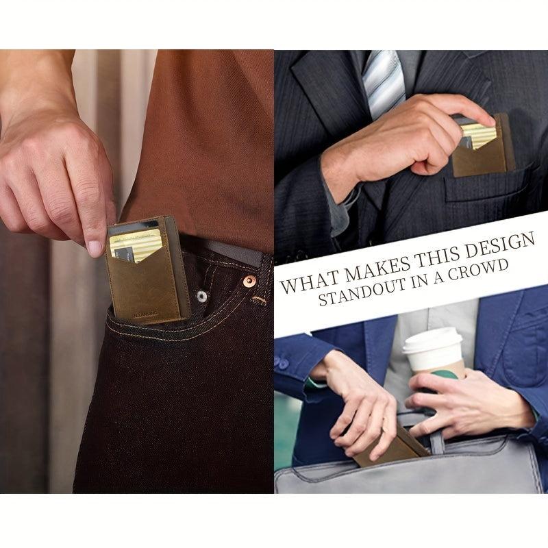 Men's RFID Slim Wallet Minimalist Credit Card Holder