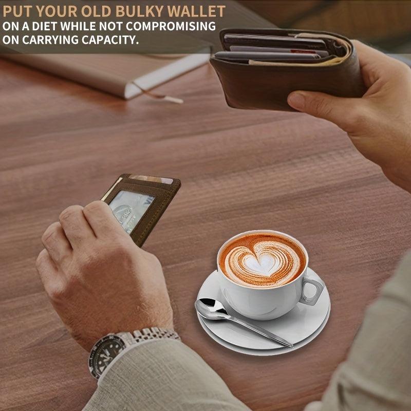Men's RFID Slim Wallet Minimalist Credit Card Holder