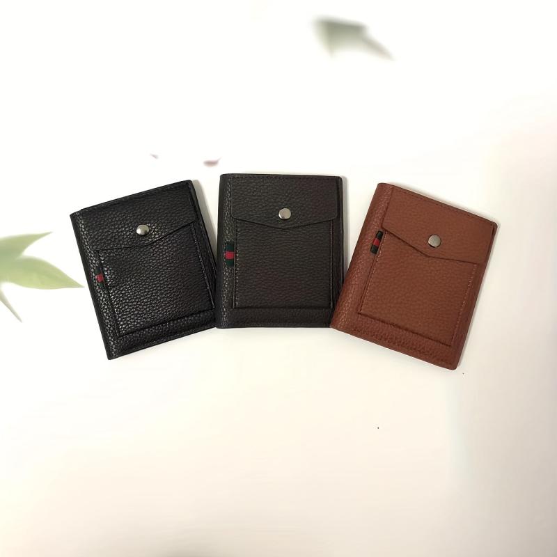 Men's Vertical Coin Purse Youth Ultra thin Small Wallet