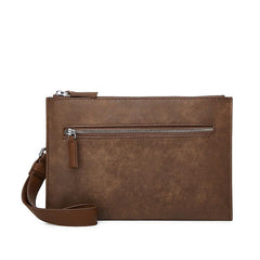 Men's Crazy Horse Leather Clutch Bag Waterproof Business Card Holder