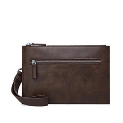 Men's Crazy Horse Leather Clutch Bag Waterproof Business Card Holder