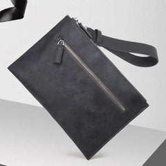 Men's Crazy Horse Leather Clutch Bag Waterproof Business Card Holder