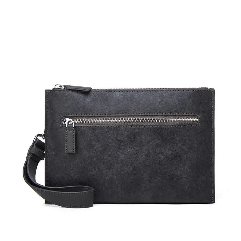 Men's Crazy Horse Leather Clutch Bag Waterproof Business Card Holder