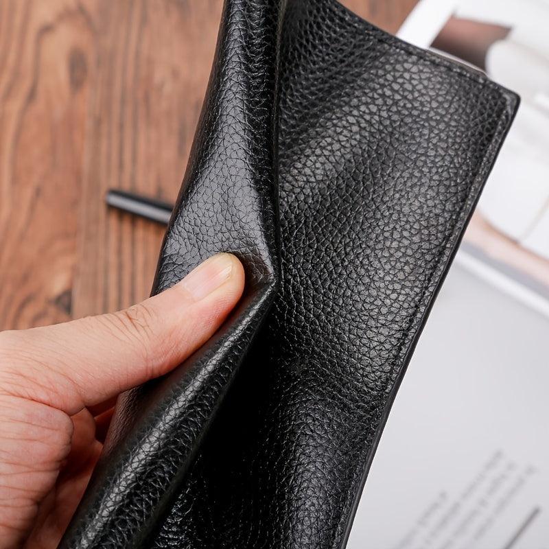 Men's Soft Leather Long Wallet Large Capacity Clutch