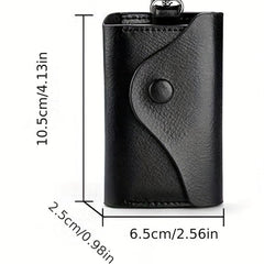 Men's Leather Key Bag Large Capacity Key Chain Case