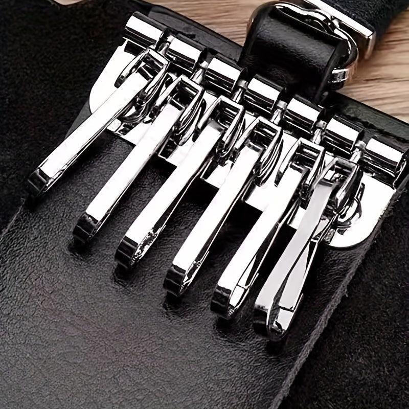 Men's Leather Key Bag Large Capacity Key Chain Case