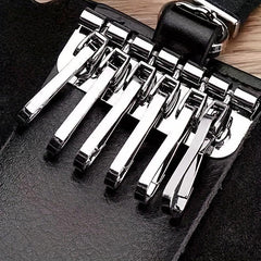 Men's Leather Key Bag Large Capacity Key Chain Case