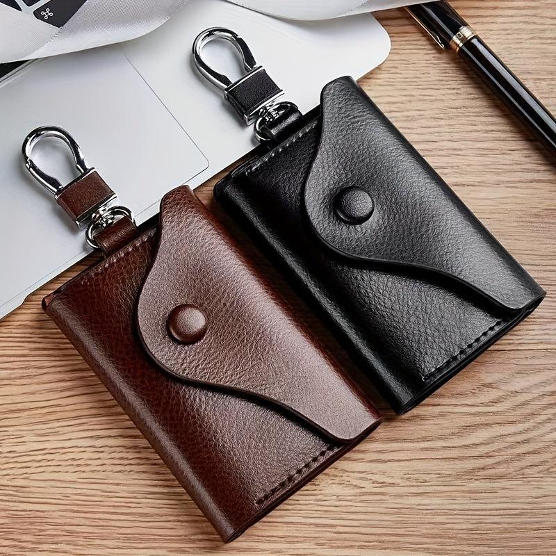 Men's Leather Key Bag Large Capacity Key Chain Case