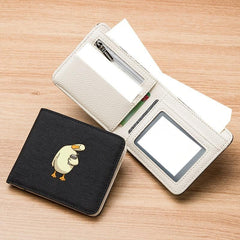 Men's Cartoon Duck Canvas Wallet Ultra Thin