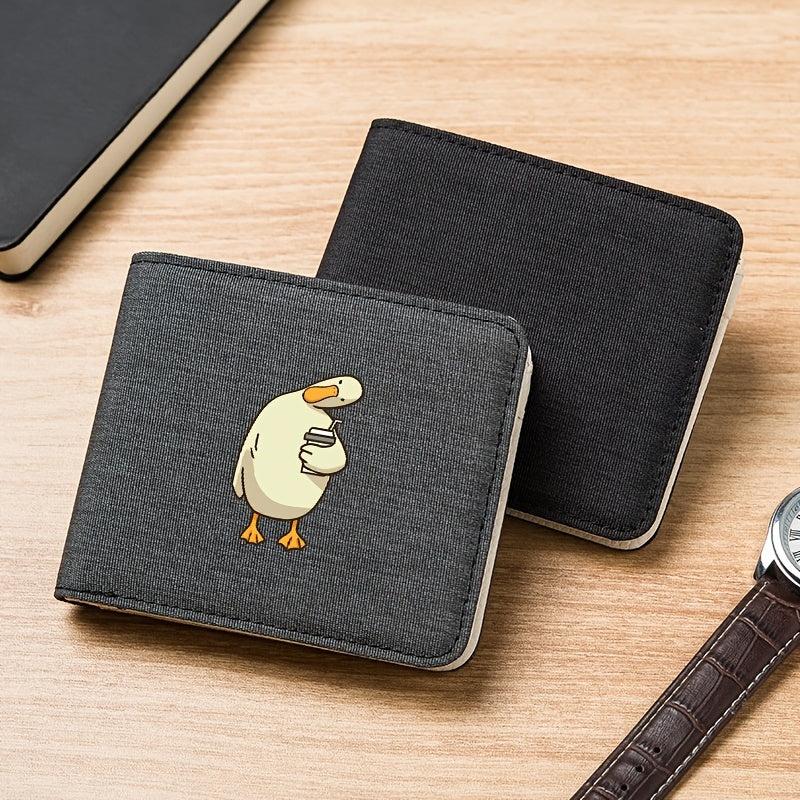 Men's Cartoon Duck Canvas Wallet Ultra Thin