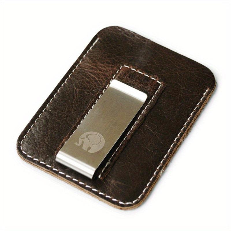 Men's Leather Wallet Money Clip Credit Card ID Holder Front Pocket Slim Case