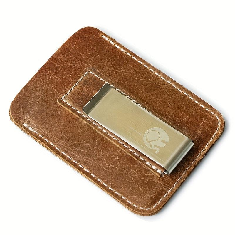 Men's Leather Wallet Money Clip Credit Card ID Holder Front Pocket Slim Case