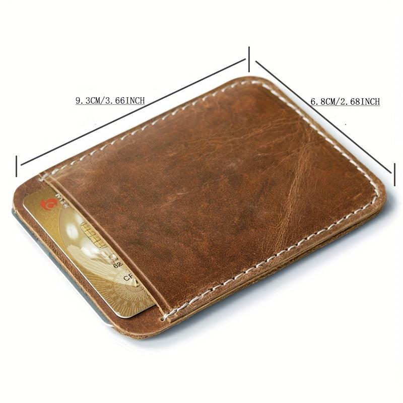Men's Leather Wallet Money Clip Credit Card ID Holder Front Pocket Slim Case