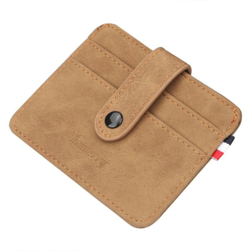 Men's PU Leather Card Holder Wallet Coin Purse Slim Money Pocket