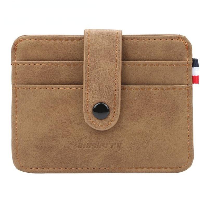 Men's PU Leather Card Holder Wallet Coin Purse Slim Money Pocket