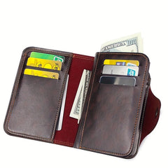 Men's Short Wallet Large Capacity Magnetic Buckle Wallet