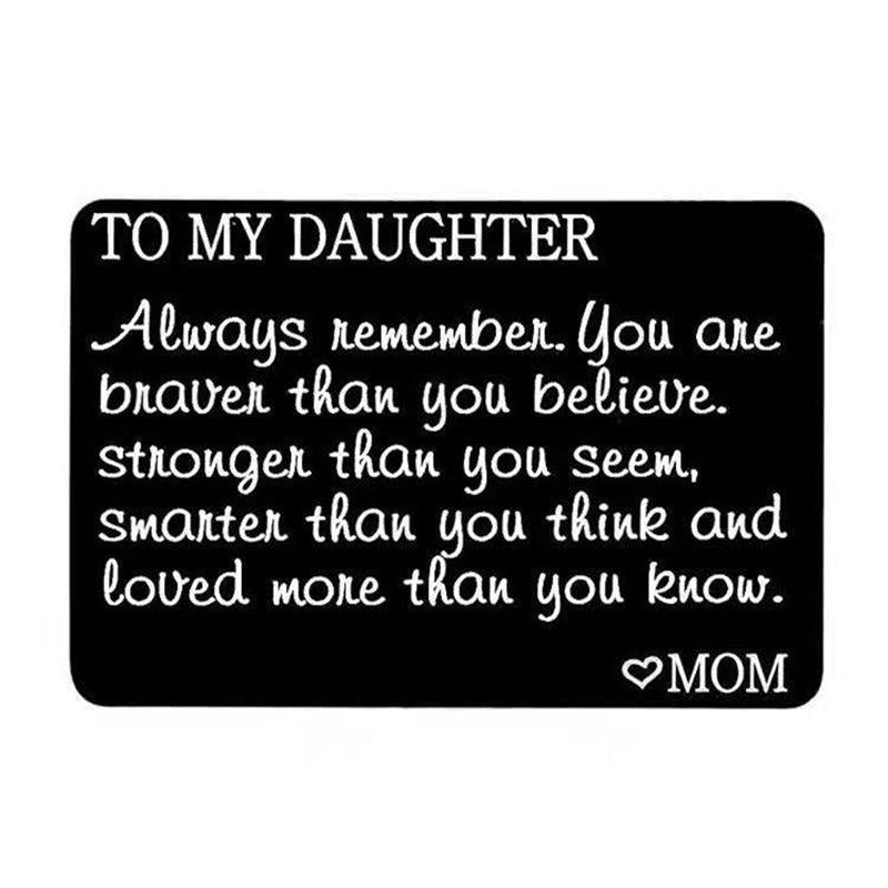 Engraved Wallet Alloy Card Gift To Kids
