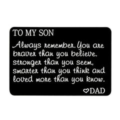 Engraved Wallet Alloy Card Gift To Kids