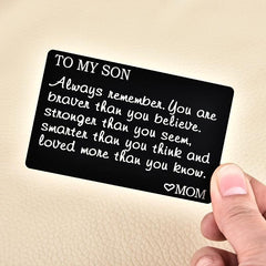 Engraved Wallet Alloy Card Gift To Kids