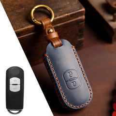 Handcrafted Leather Key Case For Mazda Car