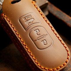 Handcrafted Leather Key Case For Mazda Car