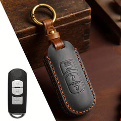 Handcrafted Leather Key Case For Mazda Car