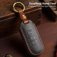 Handcrafted Leather Key Case For Mazda Car