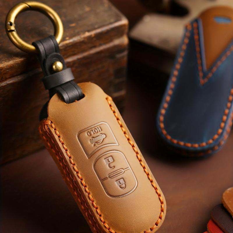 Handcrafted Leather Key Case For Mazda Car