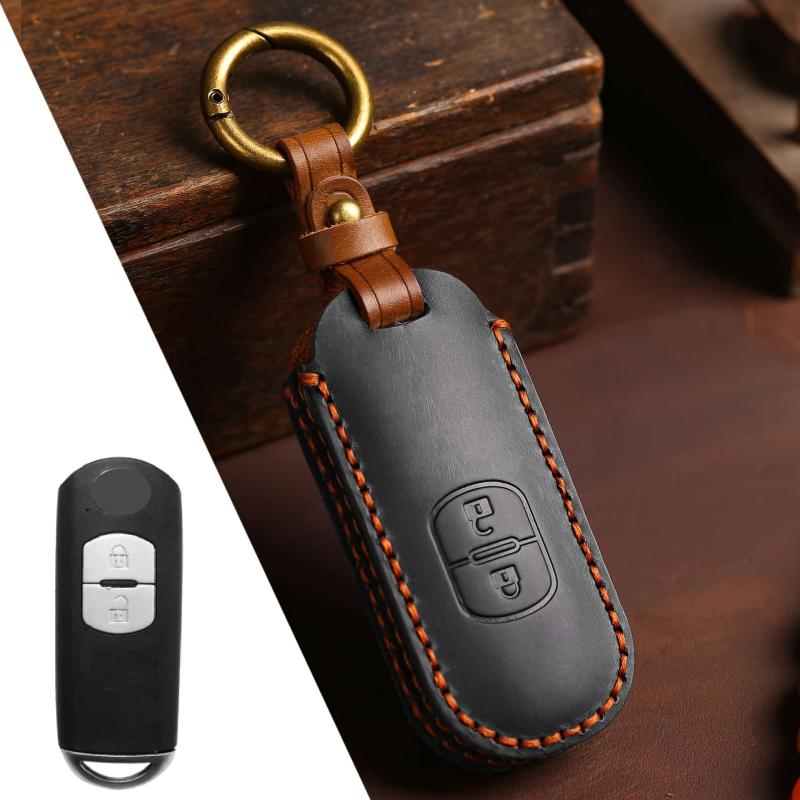 Handcrafted Leather Key Case For Mazda Car