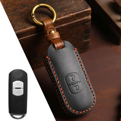 Handcrafted Leather Key Case For Mazda Car