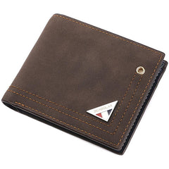 Men's Leather Short Wallet Money Clip Bifold card Holder Purse