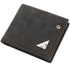Men's Leather Short Wallet Money Clip Bifold card Holder Purse