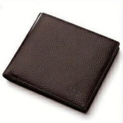 Men's Litchi Embossed Short Wallet Money Clip