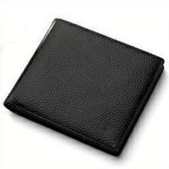 Men's Litchi Embossed Short Wallet Money Clip