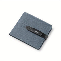 Men's Casual Short Wallet Money Clip Card Holder