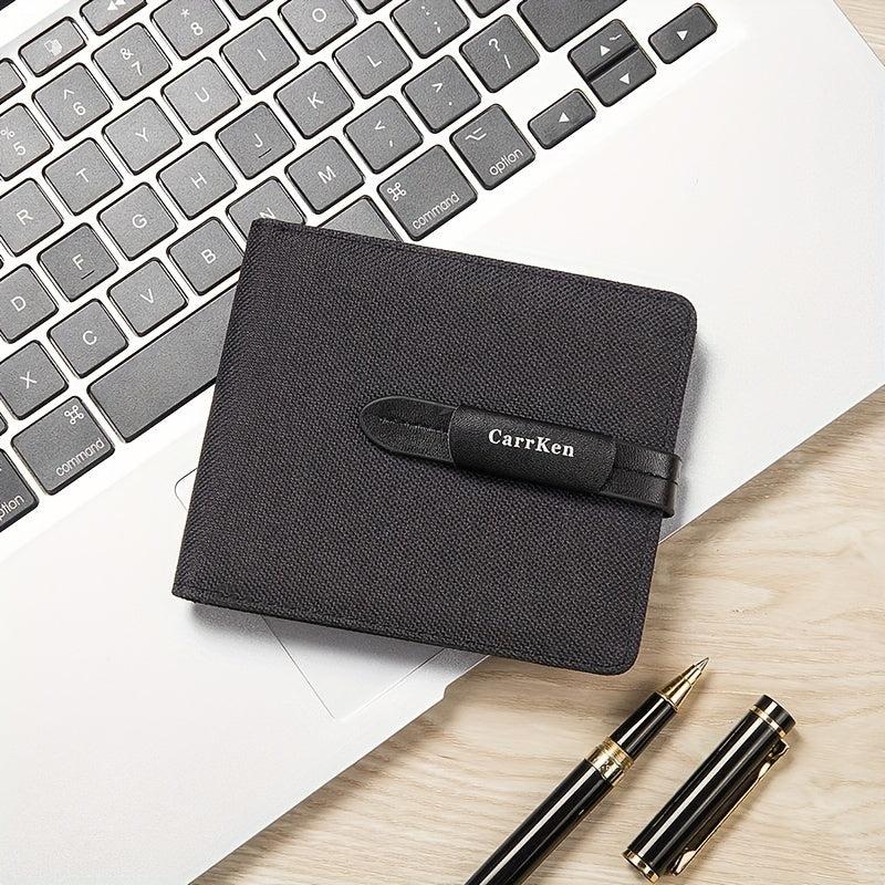 Men's Casual Short Wallet Money Clip Card Holder