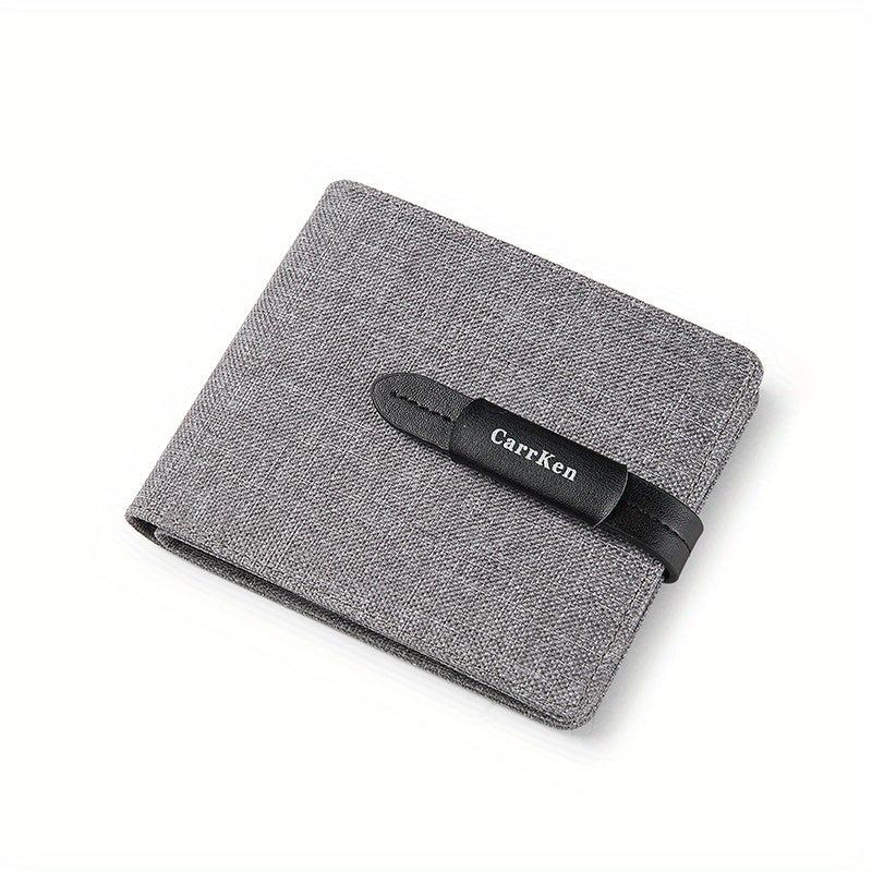 Men's Casual Short Wallet Money Clip Card Holder