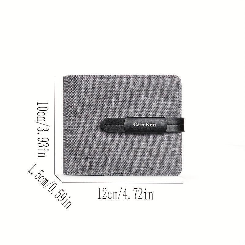 Men's Casual Short Wallet Money Clip Card Holder