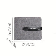 Men's Casual Short Wallet Money Clip Card Holder