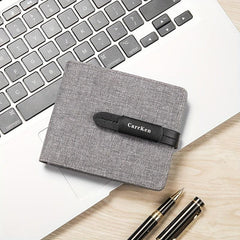 Men's Casual Short Wallet Money Clip Card Holder