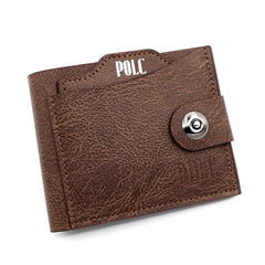 Men's Short Buckle Wallet with Card Slots