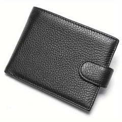 Men's Short Cow Leather Coin Purse Hasp Wallet
