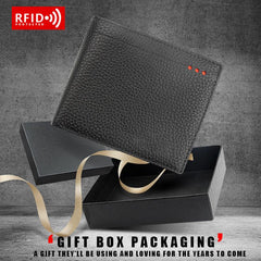 Men's Leather Short Wallet Money Clip RFID Anti theft card