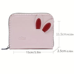 Double Card Slot PU Leather Organ Card Slot Anti-theft Storage Bag