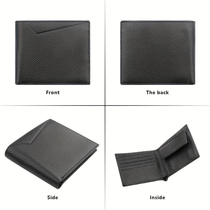 Men's RFID Anti theft Wallet Leather Money Clip Vintage Wallet